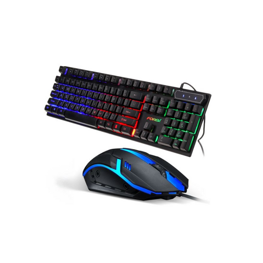 FOREV FV-Q305S Wired Gaming Glowing Tri-Color Keyboard+Mouse Set